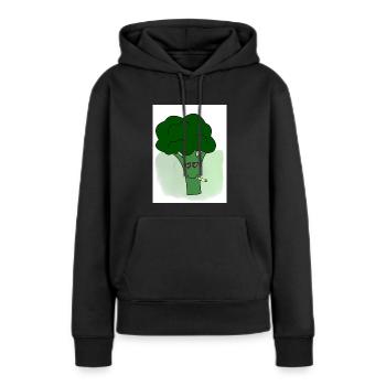 Stoner Brokkoli - Frauen Premium Bio Hoodie - Schwarz - Vorne - Julia (174cm)