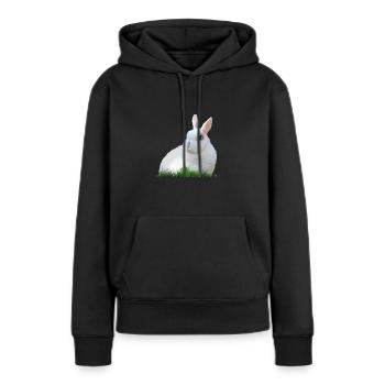 Kaninchen Hase Ostern Osterhase Tier Fauna - Frauen Premium Bio Hoodie - Schwarz - Vorne - Julia (174cm)