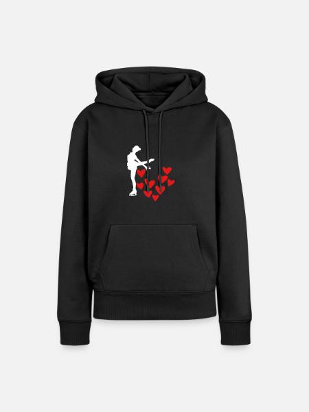 Eisläuferin - Frauen Premium Bio Hoodie - Schwarz