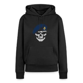 Kriegsmarine - Frauen Premium Bio Hoodie - Schwarz - Vorne - Julia (174cm)