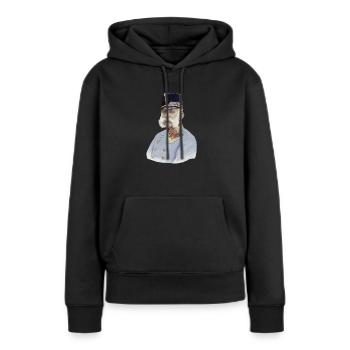 L’empereur François-Joseph - Sweat à capuche Premium bio Femme - noir - Devant - Julia (174cm)