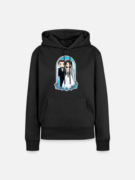 Just Married - Zur Hochzeit - Frauen Premium Bio Hoodie - Schwarz
