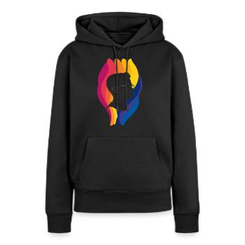 Bruder 2Freundschaft - Frauen Premium Bio Hoodie - Schwarz - Vorne - Julia (174cm)