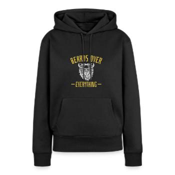 Beards Over Everything Shirt Cadeau - Sweat à capuche Premium bio Femme - noir - Devant - Julia (174cm)