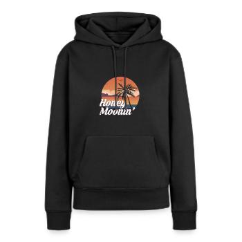 Honeymoon Flitterwochen Urlaub Shirt - Frauen Premium Bio Hoodie - Schwarz - Vorne - Julia (174cm)