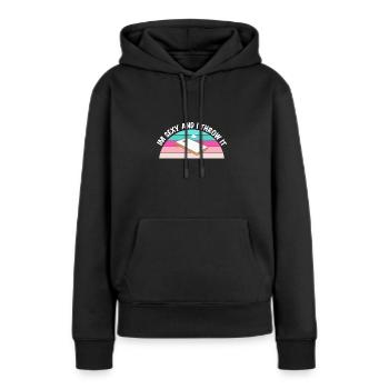 Dans Sexy et je le jette Cornhole Shirt cadeau - Sweat à capuche Premium bio Femme - noir - Devant - Julia (174cm)