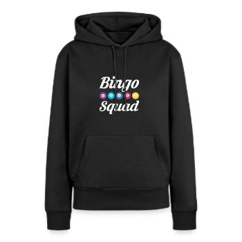 Bingo Squad Shirt Geschenk - Frauen Premium Bio Hoodie - Schwarz - Vorne - Julia (174cm)