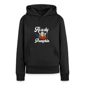 Howdy Pumpking Rodeo Country Wild West Halloween - Sweat à capuche Premium bio Femme - noir - Devant - Julia (174cm)