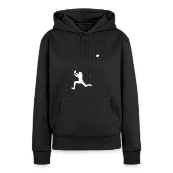 Football Shirt Geschenk Wild Receiver - Frauen Premium Bio Hoodie - Schwarz - Vorne - Julia (174cm)