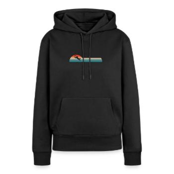 Vintage Retro Wild Receiver Shirt Geschenk - Frauen Premium Bio Hoodie - Schwarz - Vorne - Julia (174cm)