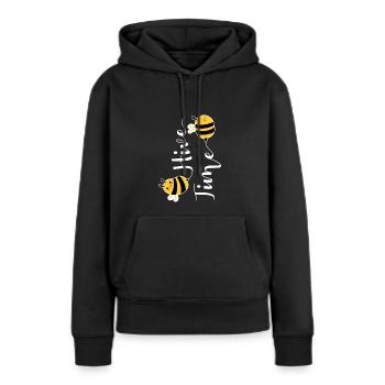 Hive Time Shirt Geschenk Imker Geschenk - Frauen Premium Bio Hoodie - Schwarz - Vorne - Julia (174cm)