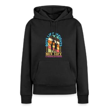 Boys Lift Weights Men Lift Cheerleaders - Frauen Premium Bio Hoodie - Schwarz - Vorne - Julia (174cm)