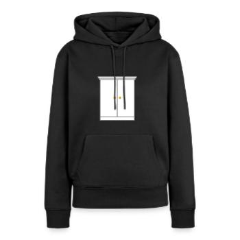 Appartement armoire meubles - Sweat à capuche Premium bio Femme - noir - Devant - Julia (174cm)