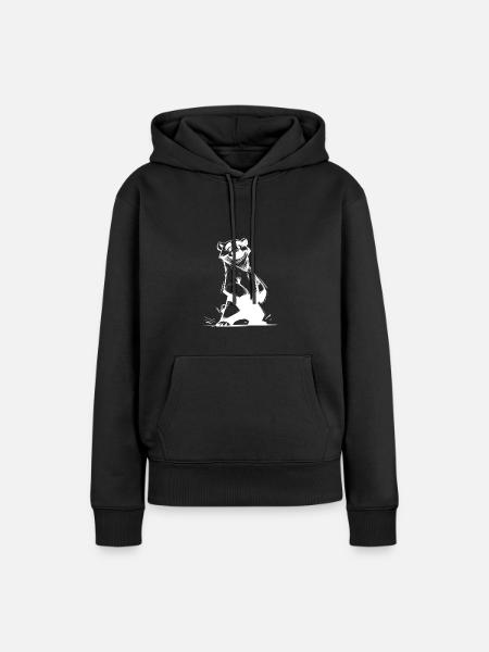 Süsser Bär Comic Liebling mit Schmusefaktor - Frauen Premium Bio Hoodie - Schwarz