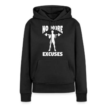 Fitness Krafttraining Kraftdreikampf Gewichtheben - Frauen Premium Bio Hoodie - Schwarz - Vorne - Julia (174cm)