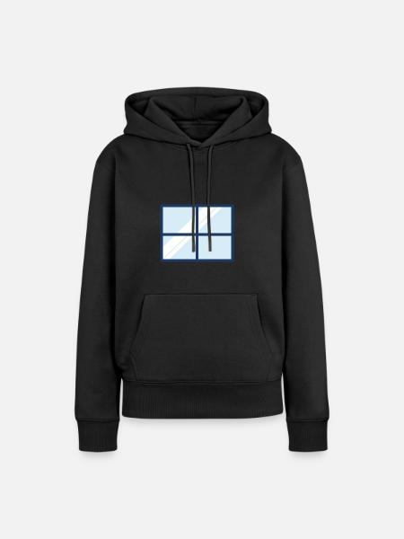Fenster Haus Wohnung - Frauen Premium Bio Hoodie - Schwarz