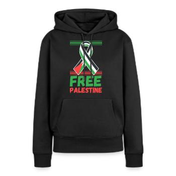 Free Palestine Palästina Frieden Freiheit - Frauen Premium Bio Hoodie - Schwarz - Vorne - Julia (174cm)
