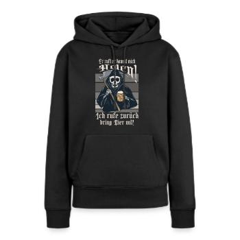 Il appelle je viendrai te chercher ! - Sweat à capuche Premium bio Femme - noir - Devant - Julia (174cm)