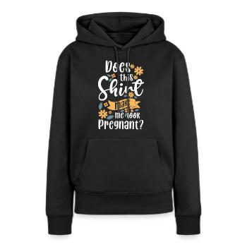 Schwangerschaft Liebe Werdende Mutter - Frauen Premium Bio Hoodie - Schwarz - Vorne - Julia (174cm)