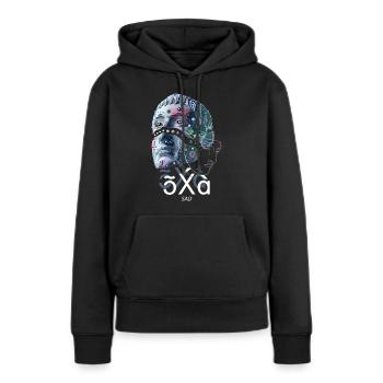 Traurige Traurigkeit Grafik - Frauen Premium Bio Hoodie - Schwarz - Vorne - Julia (174cm)