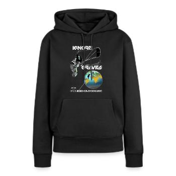 Ignorer la gravité - Sweat à capuche Premium bio Femme - noir - Devant - Julia (174cm)