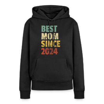 Beste Mama seit 2024 Muttertag Geburtstagszitat - Frauen Premium Bio Hoodie - Schwarz - Vorne - Julia (174cm)