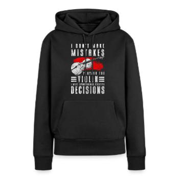 Straßenmusiker Spende - Frauen Premium Bio Hoodie - Schwarz - Vorne - Julia (174cm)
