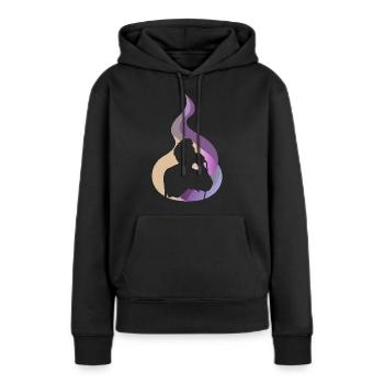 Karaoké Chant ténor - Sweat à capuche Premium bio Femme - noir - Devant - Julia (174cm)
