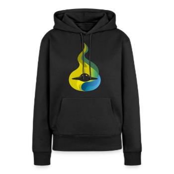 Raumschiff Weltraum Mars - Frauen Premium Bio Hoodie - Schwarz - Vorne - Julia (174cm)