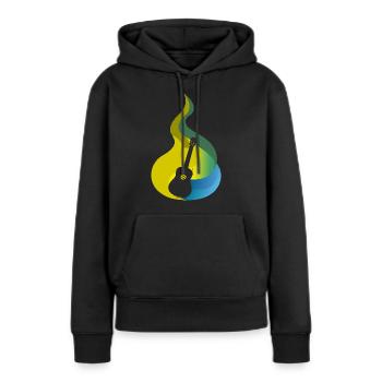 Gitarre Elektrogitarre Bassist - Frauen Premium Bio Hoodie - Schwarz - Vorne - Julia (174cm)