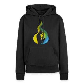 Saxophonist Saxophone Wind Instrument - Women’s Premium Organic Hoodie - black - Front - Julia (174cm)