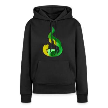 Pferde Pferdesport Wildpferd - Frauen Premium Bio Hoodie - Schwarz - Vorne - Julia (174cm)