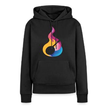 Banjo Countrymusic Proll - Frauen Premium Bio Hoodie - Schwarz - Vorne - Julia (174cm)