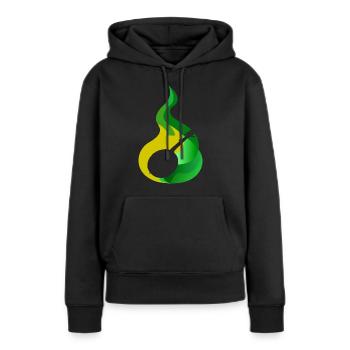 Guitare Banjo Folk - Sweat à capuche Premium bio Femme - noir - Devant - Julia (174cm)
