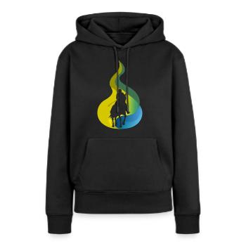 Dressur Reiterhof Springreiten - Frauen Premium Bio Hoodie - Schwarz - Vorne - Julia (174cm)