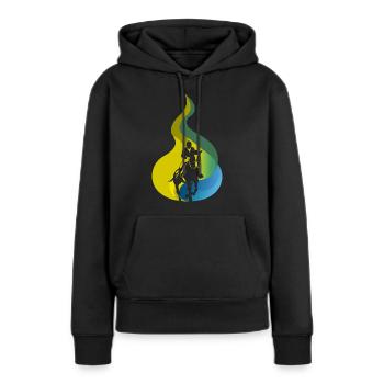 Dressurpferd Dressur Reitverein - Frauen Premium Bio Hoodie - Schwarz - Vorne - Julia (174cm)
