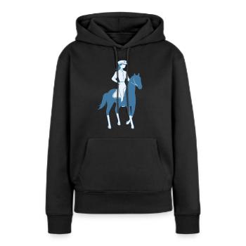 reiterin reitverein pferdereiten - Frauen Premium Bio Hoodie - Schwarz - Vorne - Julia (174cm)