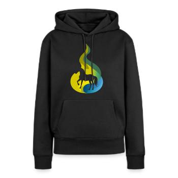 Pferd Pferdesport Ponyhof - Frauen Premium Bio Hoodie - Schwarz - Vorne - Julia (174cm)