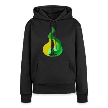 Skater Skate Kickflip - Sweat à capuche Premium bio Femme - noir - Devant - Julia (174cm)