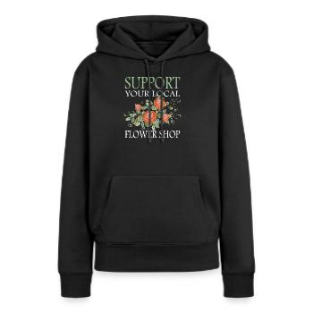 Plantes de jardin floriste - Sweat à capuche Premium bio Femme - noir - Devant - Julia (174cm)
