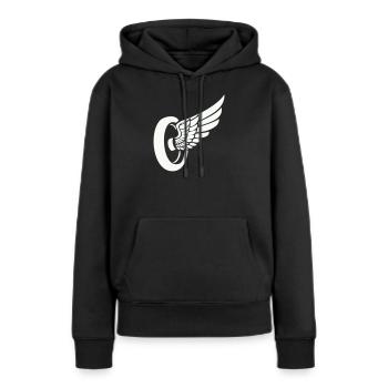 Reifen Flügel - Frauen Premium Bio Hoodie - Schwarz - Vorne - Julia (174cm)
