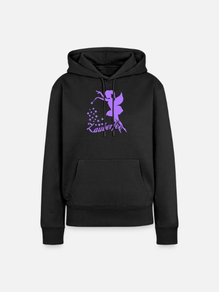 Zauberfee Sternenzauber - Frauen Premium Bio Hoodie - Schwarz