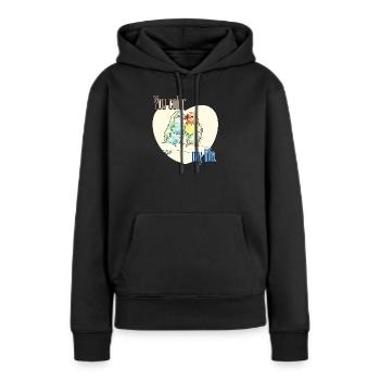 Rosehead - Sweat à capuche Premium bio Femme - noir - Devant - Julia (174cm)