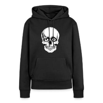 Crazy Skull - Frauen Premium Bio Hoodie - Schwarz - Vorne - Julia (174cm)