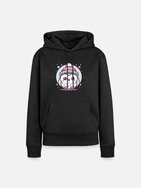 süßer Pinguin - Frauen Premium Bio Hoodie - Schwarz
