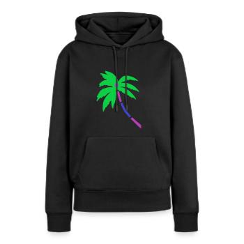 Palme Bunt dreifarbig - Frauen Premium Bio Hoodie - Schwarz - Vorne - Julia (174cm)
