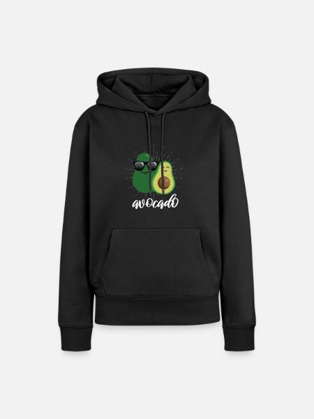 Avocado - Frauen Premium Bio Hoodie - Schwarz