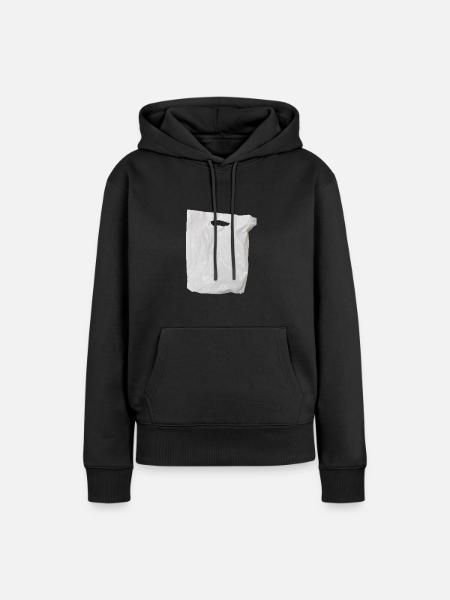 weisse Tüte - Frauen Premium Bio Hoodie - Schwarz