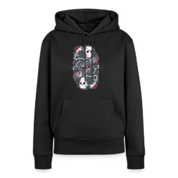 Jason avec sa tronçonneuse - Sweat à capuche Premium bio Femme - noir - Devant - Julia (174cm)