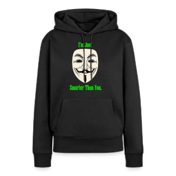 hacker - Sweat à capuche Premium bio Femme - noir - Devant - Julia (174cm)